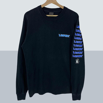 Leeway 乐队首张专辑 Born to Expire 封面主题水洗做旧长袖T恤