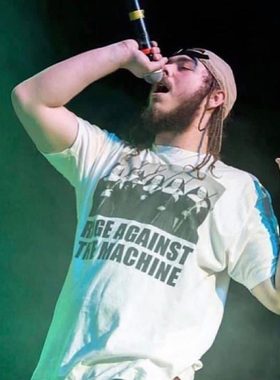 重磅白色款！Rage Against the Machine摇滚乐队美式复古短袖T恤