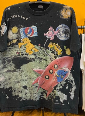Grateful Dead 摇滚乐队歌曲 Standing on the moon 主题短袖T恤