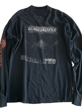 Living Sacrifice1997专辑Reborn重磅高街Vintage长袖T恤