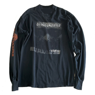 Living Sacrifice1997专辑Reborn重磅高街Vintage长袖T恤