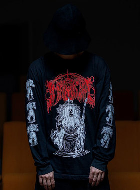 不朽王座 Gorgoroth Mayhem Marduk Vintage原宿风无性别长袖T恤