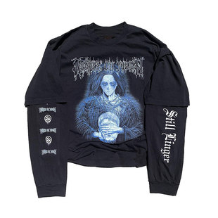 Anime进击 Rare 巨人复古动漫假两件T恤 fade Titan Attack