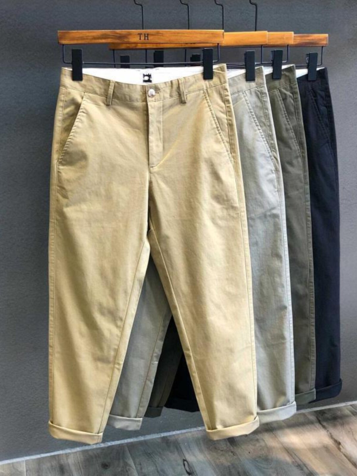 여름 트렌드 남성 바지 캐주얼 바지 남성 슬림 스트레이트 한국 스타일 트렌디 9부 바지 남학생 핸섬팬츠