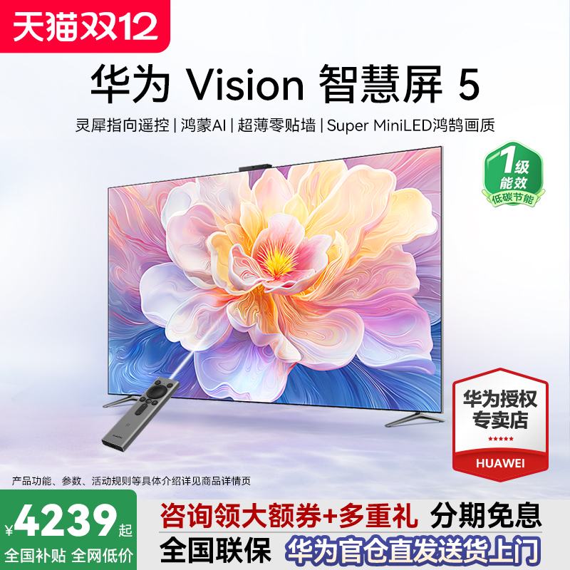 咨询送安装+挂架！华为Vision5