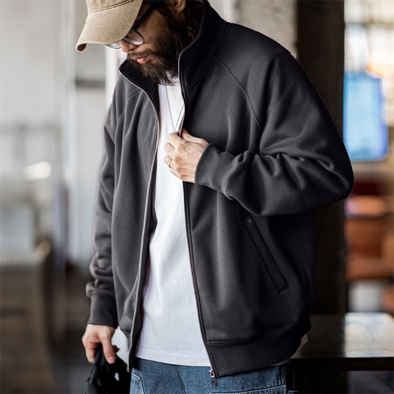 马登工装开衫卫衣摇粒绒加绒外套