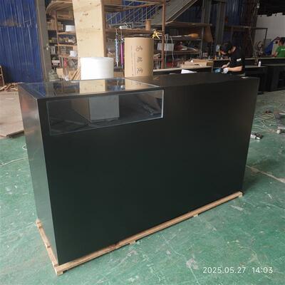 简约现服装店不锈钢吧台收银台展示柜一体前台接待中岛柜台定制