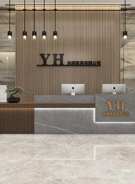 简约公司前台接待台酒店大堂迎宾台培训机构柜台美容院吧台收银台