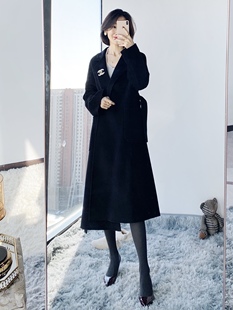 进口重磅羊绒澳毛经典 xMara经典 bi入手工双面羊绒大衣 LadyJ