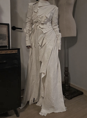 [一缺官方代理]simsim原创一件有故事的立裁不规则女士长袖连衣裙