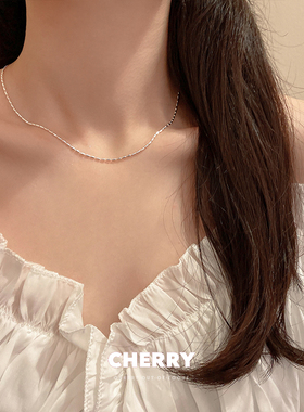 波光粼粼极简素链ins简约裸链