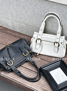 【ISIUR/铂锐思】vintage复古荔枝纹机车包小众百搭休闲做旧小包