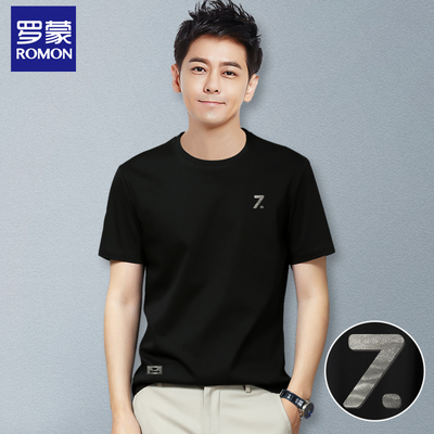 罗蒙园领冰丝莫代尔短袖t恤