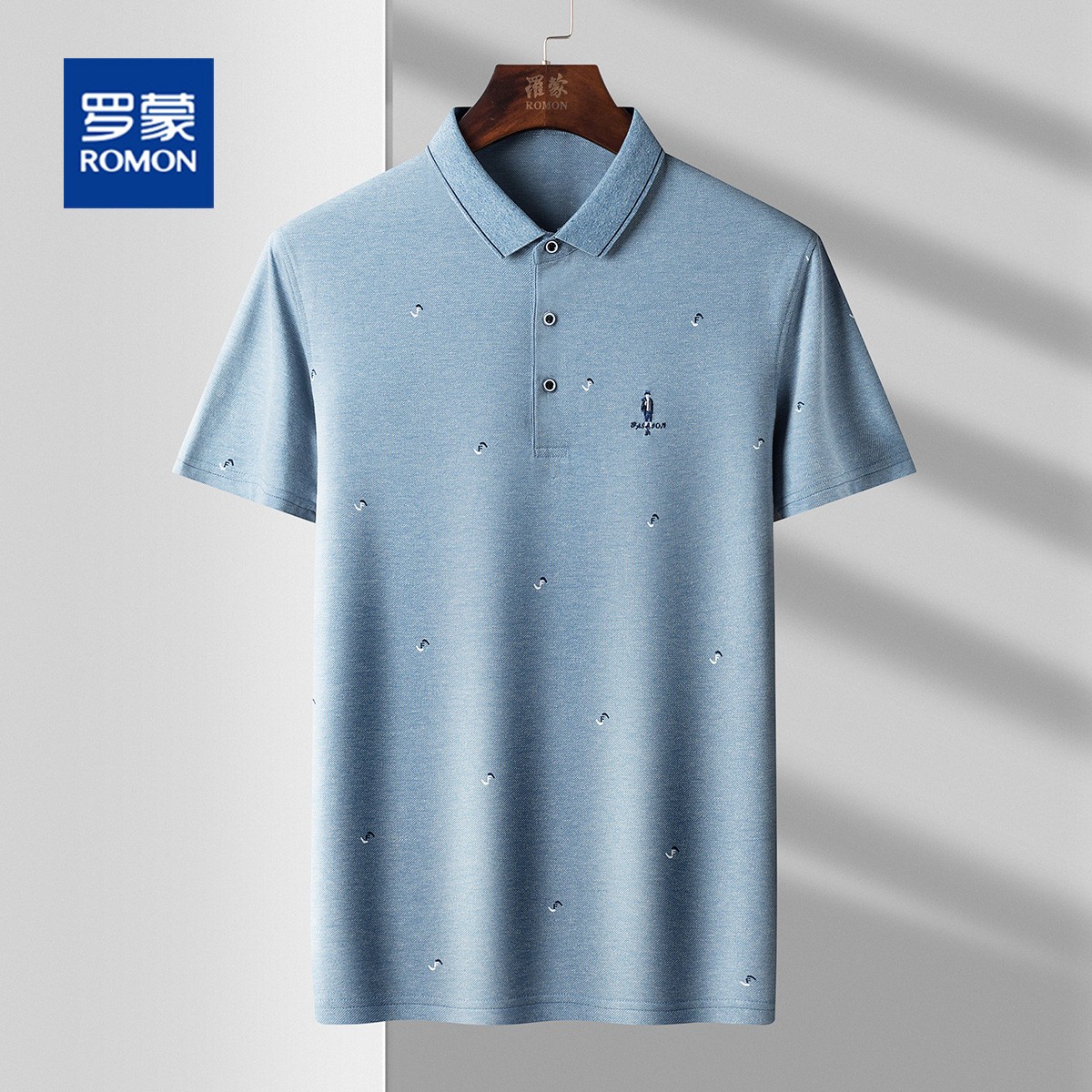 罗蒙正品印花柔软棉爸爸装男士