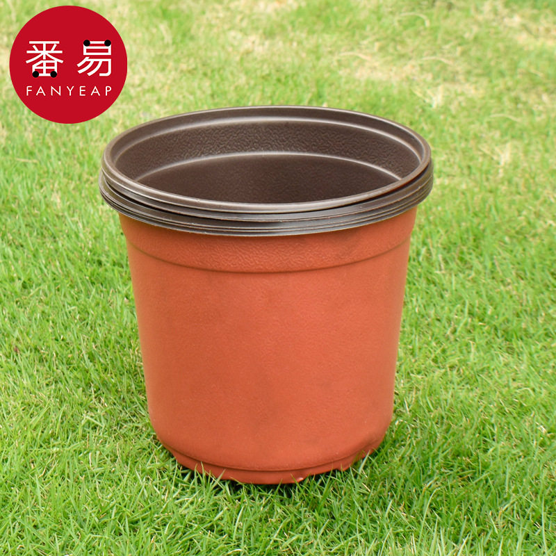 花盆/育苗AD1sn001-双色育苗园艺花盆厚营养杯家用盆栽塑料绿