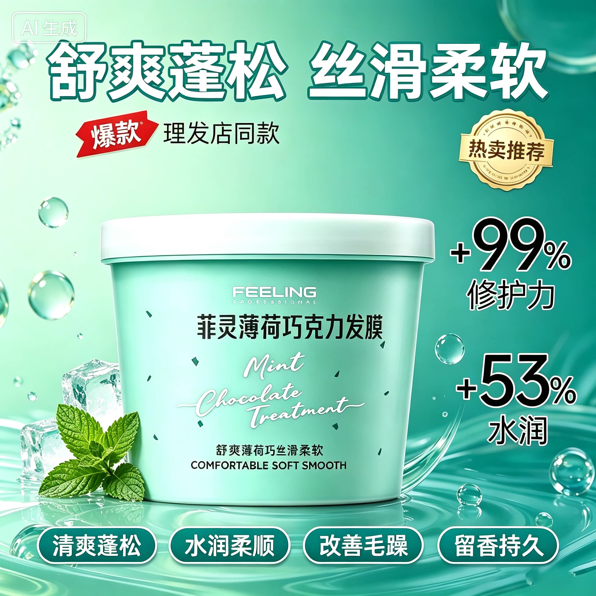 菲灵薄荷巧克力发膜补水蓬松