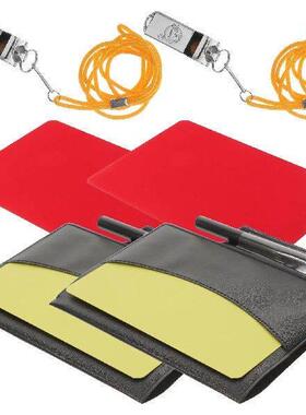 1 set Referee Kit Soccer Cards Portable Wallet Red Yellow