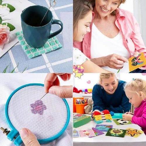 【Top Picks】8 Pcs 14 CT Plastic Mesh Canvas Sheets Plastic