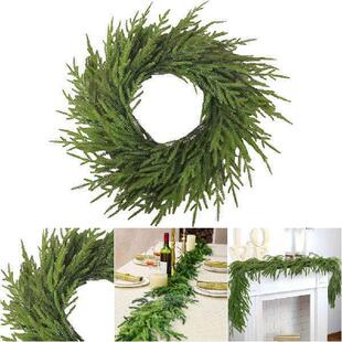 Artificial Norfolk Pine Garland Realistic Faux Cedar