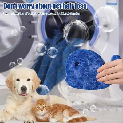 Laundry Hair Catcher Cute Cat Lint And Hair Remover Washing