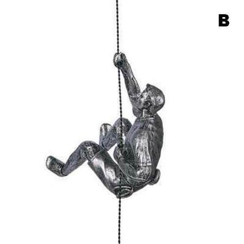 Down Climbing Man Wall Art Decor Rock Climbing Gifts