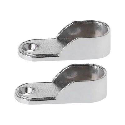 2pcs Wardrobe Clothes Tube Support Closet Rod Pole End