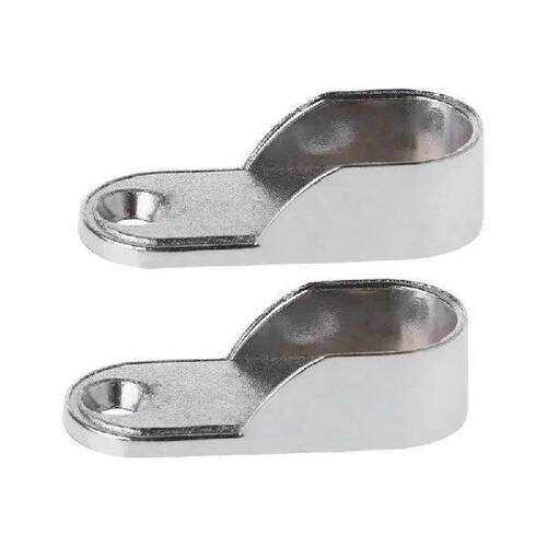 2pcs Wardrobe Clothes Tube Support Closet Rod Pole End