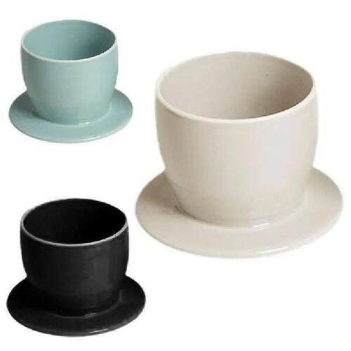 Porcelain Butter Crock Modern Round Butter Ceramic Bell
