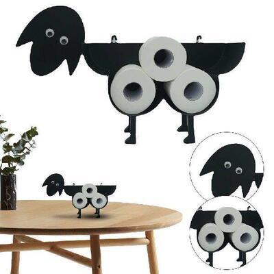 Metal Sheep Toilet Paper Holder Wall Mounted Free Standing