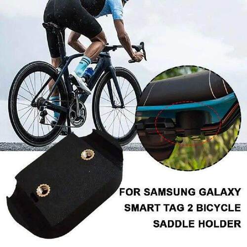 for Samsung Galaxy Smart Tag 2 Bicycle Saddle Holder Black