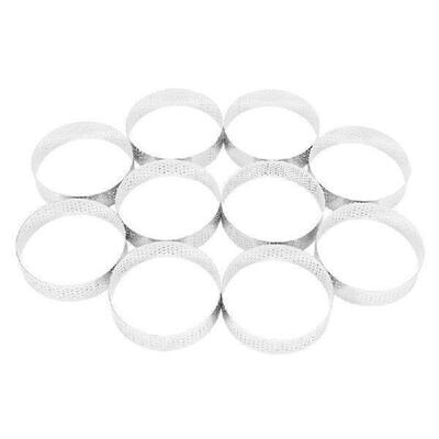 50 Pcs Circular Stainless Steel Tart Ring Tower Pie Cake