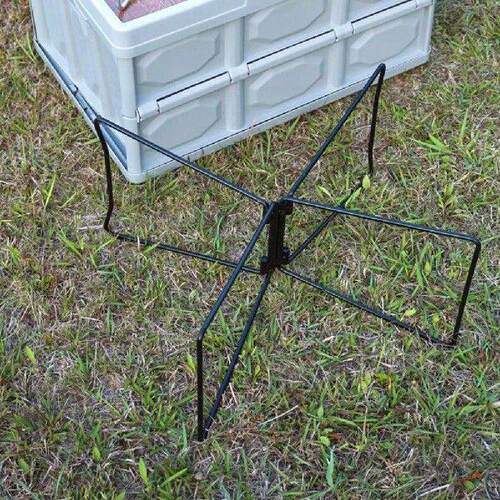 Camping Foldable Metal Stand Portable Organizer Box Folding