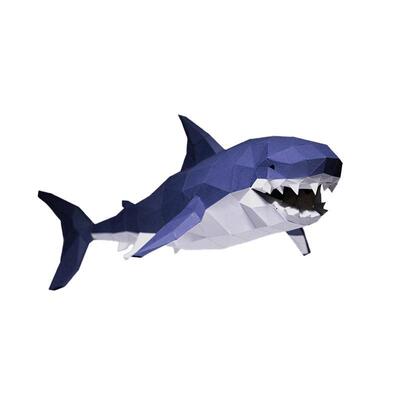 Aggressive Shark Activity Decoration Paper Model Ocean Theme