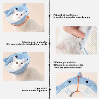 Soft Cat Cone Elizabethan Recovery Collar For Dogs Cats
