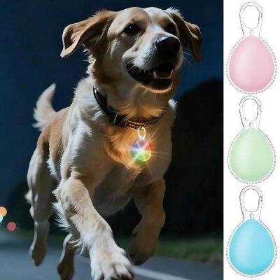 Light Up Dog Collar Rechargeable Clip On 3Pieces Flashlight