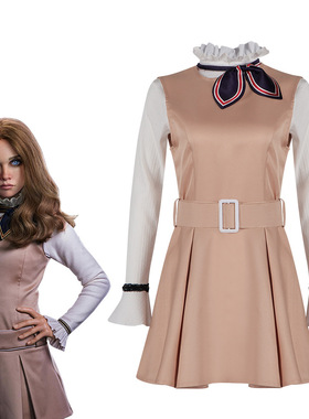 梅根cos服M3GAN2电影同款连衣裙cosplay角色扮演服装舞台表演服