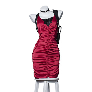 生化危机4重制版艾达王cosplay包臀连衣裙假发鞋子cos服套装