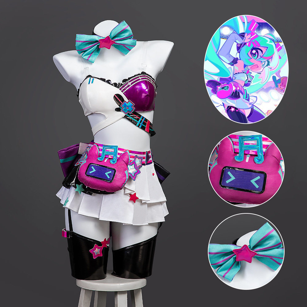 点雅初音cos服女喵斯快跑联动初音cos未来cosplay游戏动漫服