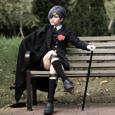 黑执事夏尔黑色送葬礼服 漫展万圣节年会节日派对cosplay动漫服装