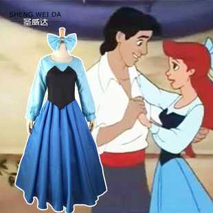 小美人鱼 COS服爱丽儿公主成人连衣裙欧美 Cosplay动漫服装