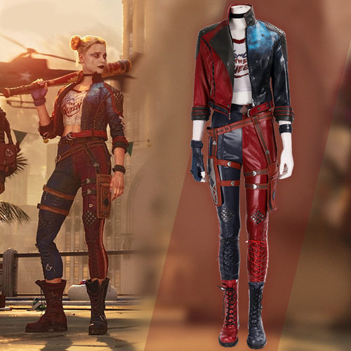 自杀小队小丑女cos服x特遣队harley quinn哈莉奎茵衣服cosply