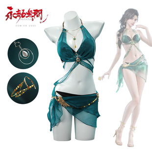 二次元cosplay永劫无间绮雀之森夏至泳装迦南原皮时装c服泳衣