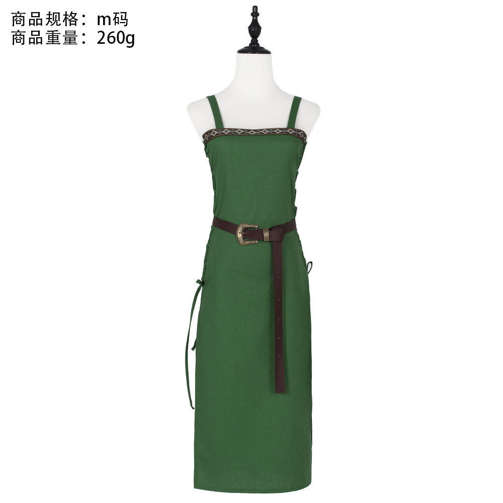 中世纪复古维京女裙cos服万圣节cosplay全套vintage围裙腰带