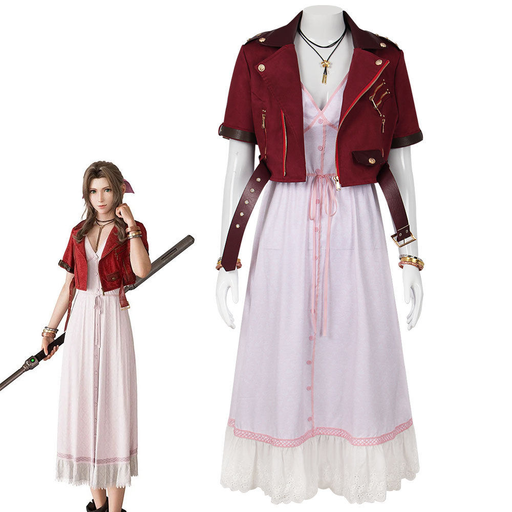 最终幻想7艾瑞斯cos服穿搭牛仔套装万圣节游戏Cosplay爱丽丝Alice