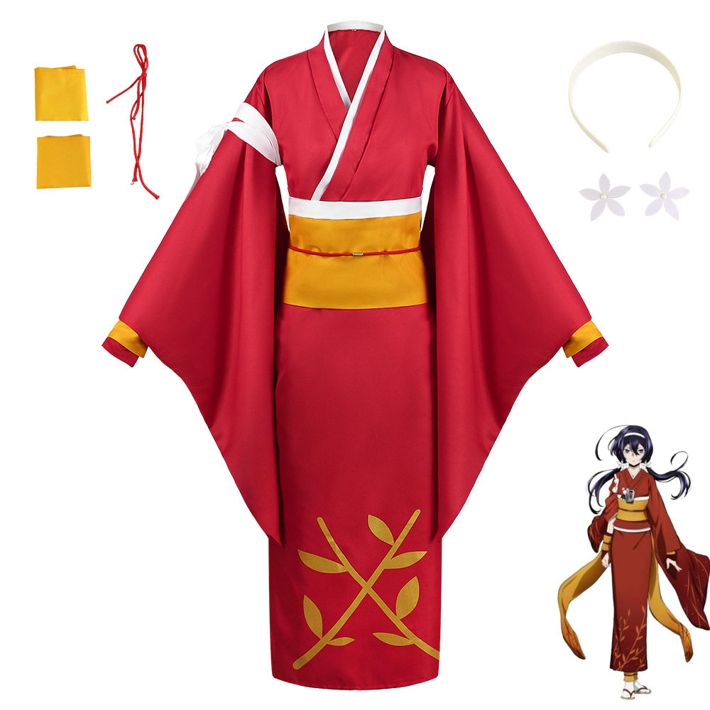 文豪野犬动漫cos服装浴衣和服女装夜叉白雪泉镜花cos表演服