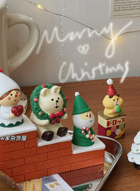 日式猫ZAKKA食玩DIY新款桌面圣诞潮玩装饰拍摄道具微缩树脂小摆件