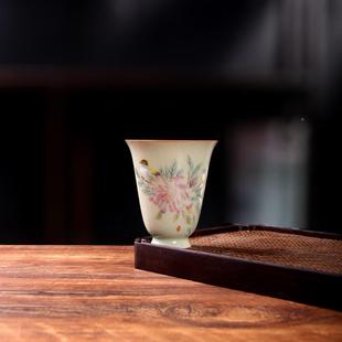 陶茶具茶盏汝瓷茶茗复 秘黄汝窑芙蓉闻瓷香杯主人ltao7432杯中杯式