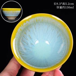 家用特变品茗杯050茶碗杯盏茶道 五彩曜丝兔毫拉盏主人茶色杯
