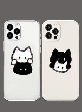 情侣适用于iPhone1716promaxF17PRONova12硅胶荣透明闺蜜可爱小众一对