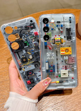 适用200pura70透明x50立体感v40机械magic6电路板p30硅胶60小众play8t100Pro创意90gt